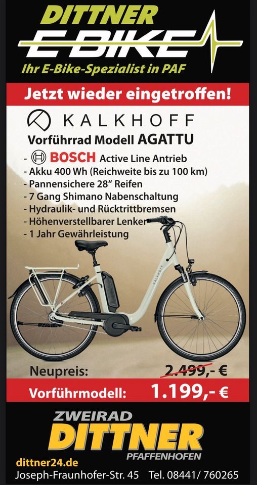 Kalkhoff Agattu 3.B Mo "28", Vorführ E-Bike