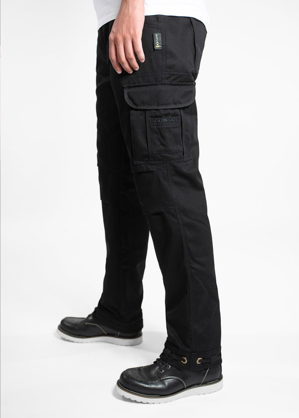 John Doe Regular Cargo black Jeans, Kurz