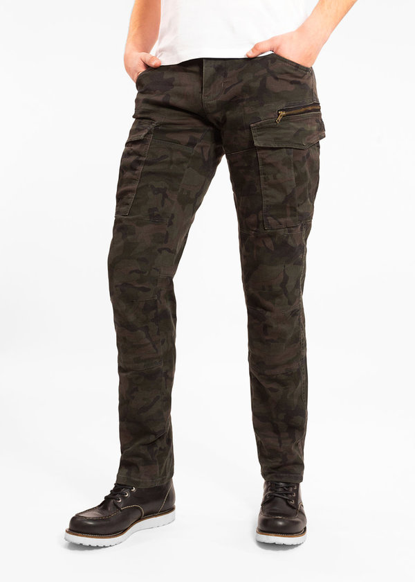 John Doe Cargo Stroker Camouflage Jeans, Extra Kurz